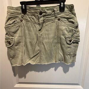 Olive Green Women's Cargo Skirt